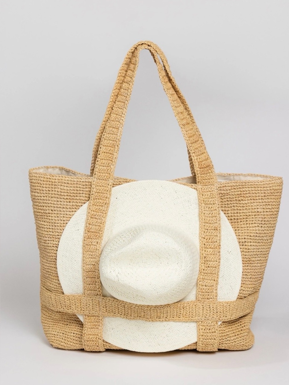 Anthropologie x Hat Attack Raffia Traveler Bag FLAWED NWT